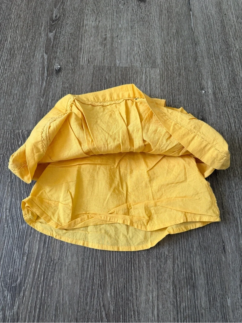 Artisan Ny Yellow Dress with Navy Smocked Detail